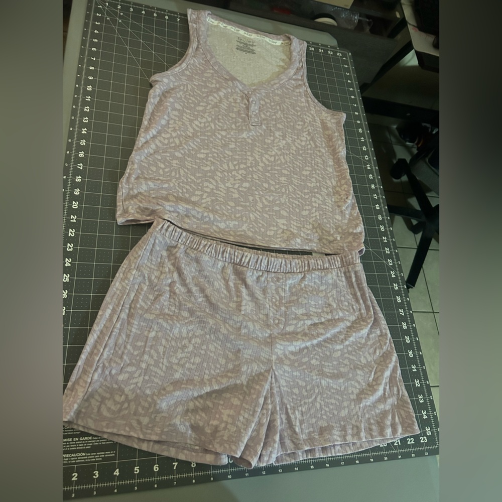 Lavender Patterned Sleepwear Set